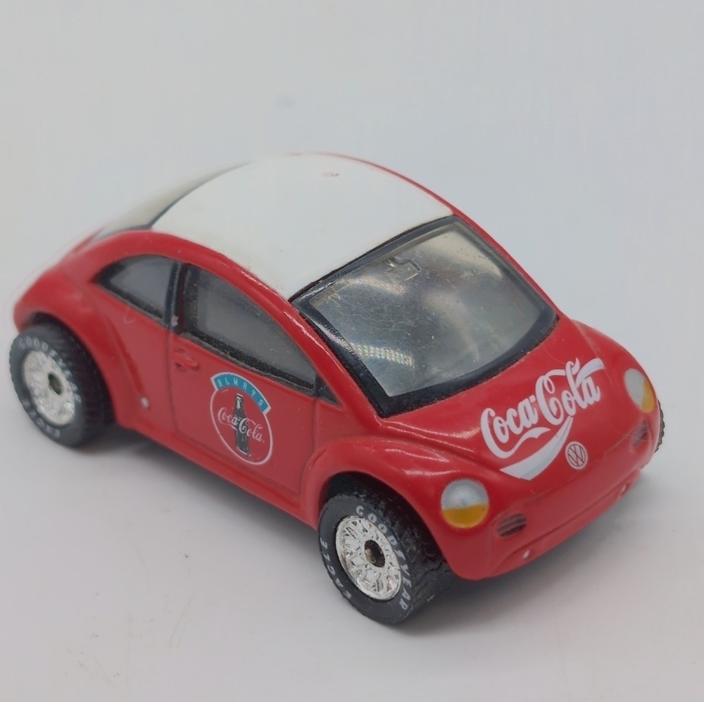 Coca Cola VW Bug Beetle Concept 1 Red and White Toy Car Matchbox
